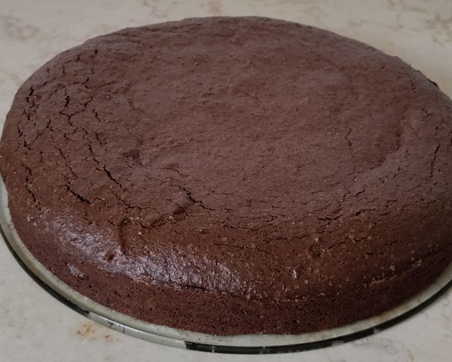 עוגת פרג שוקולד אחרי אפייה